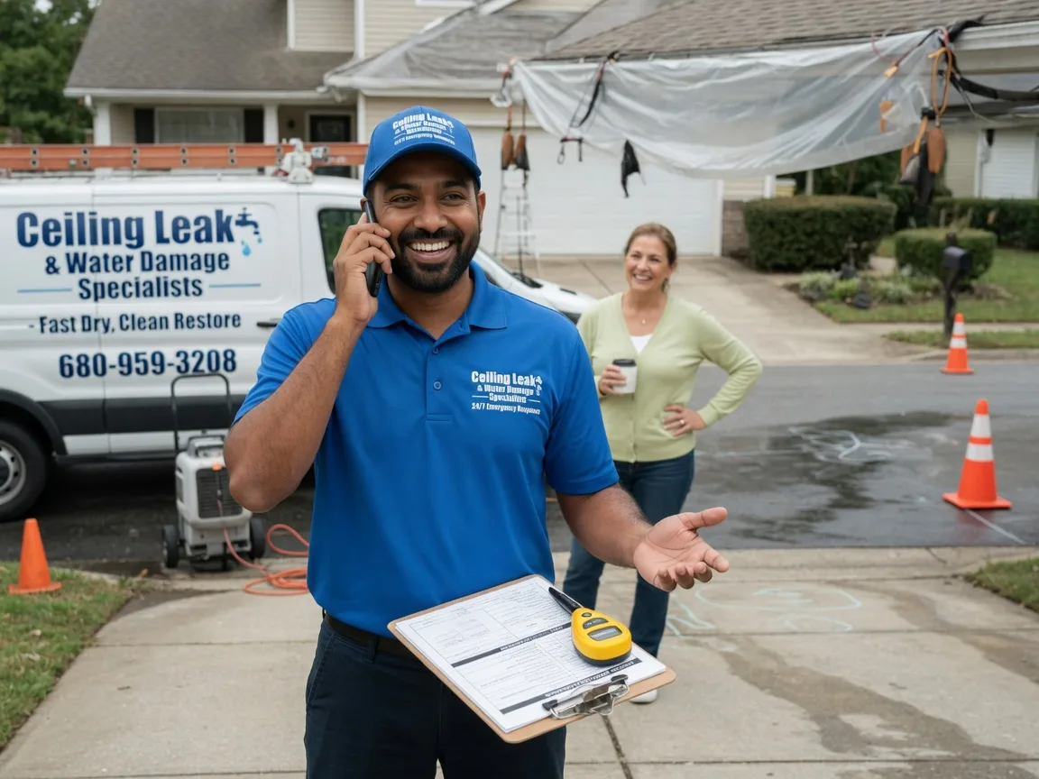 Ceiling Leak Cleanup Wanette, OK FAQs